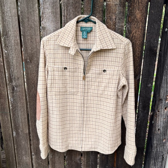 Lauren Ralph Lauren Wm’s Wool Plaid Zip Up Shirt Jacket Sz XS - Picture 1 of 13